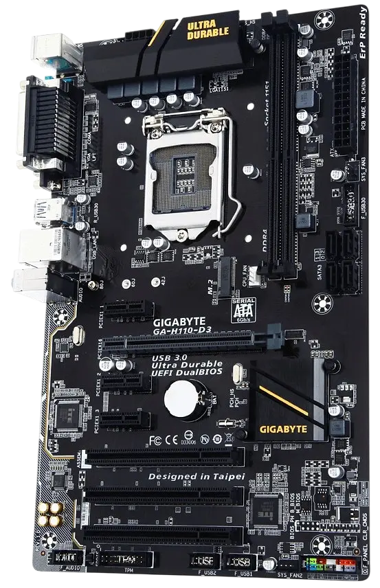 Материнська плата Gigabyte GA-H110-D3 LGA 1151v1 (GA-H110-D3) Б/В - фото 2