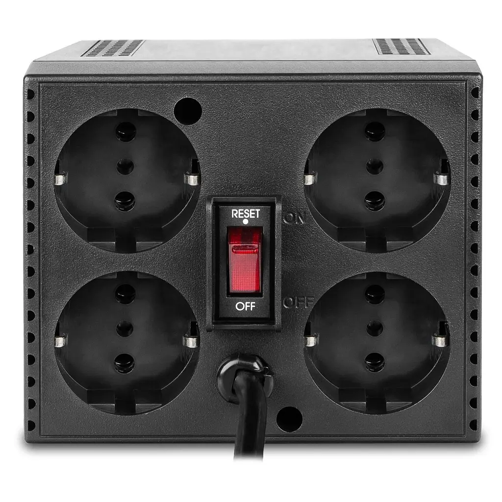 Стабилизатор напряжения Powercom TCA-3000 Black, 3000VA, 1500W, входное напряжение 220V+/-20%, 1 розетка (Schuk 1500 Вт (TCA-3K0A-6GG-2261) - фото 3