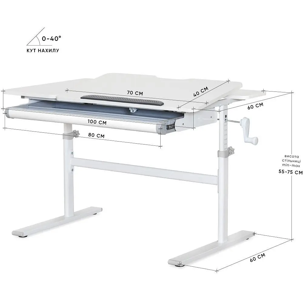 Детский стол Evo-kids TH-220 Grey (TH-220 W/G)  - фото 2
