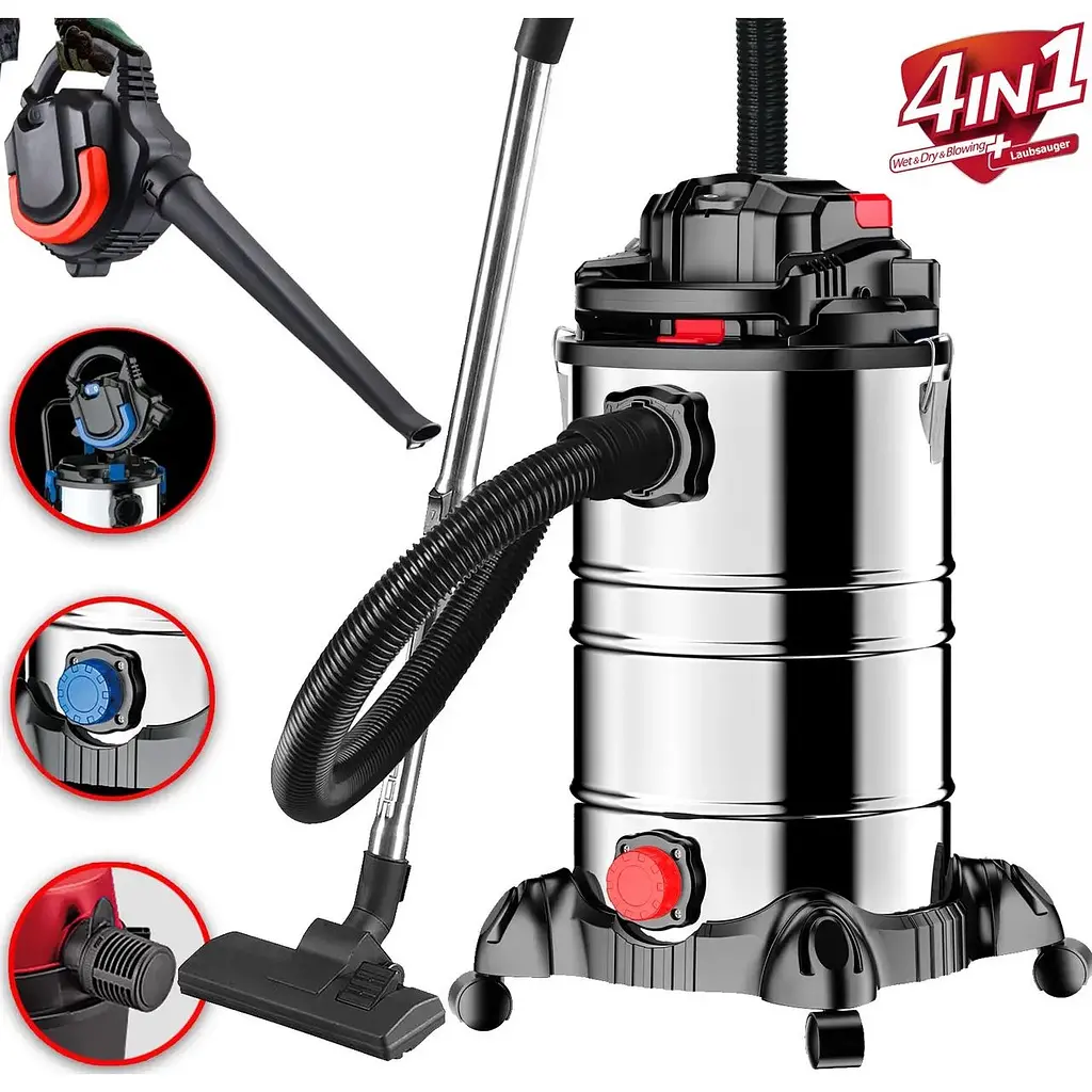 Пилосос DMS NTBS-30 Red промисловий 2000 W 30 л + повітродувка - фото 4