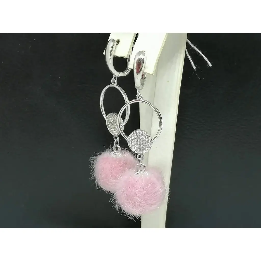 Серебряные серьги Серебряный рай с фианитами. 1112 072363 - фото 3