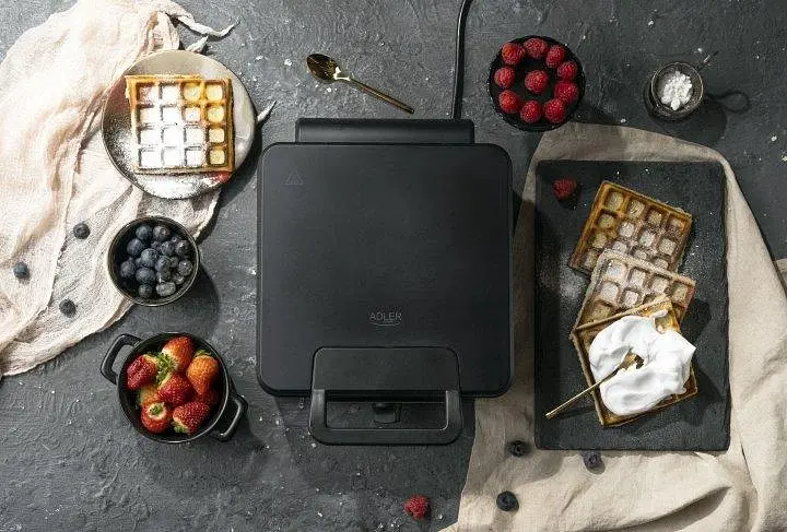 Электрическая вафельница Adler AD 3049 4 бельгийские вафли - фото 7