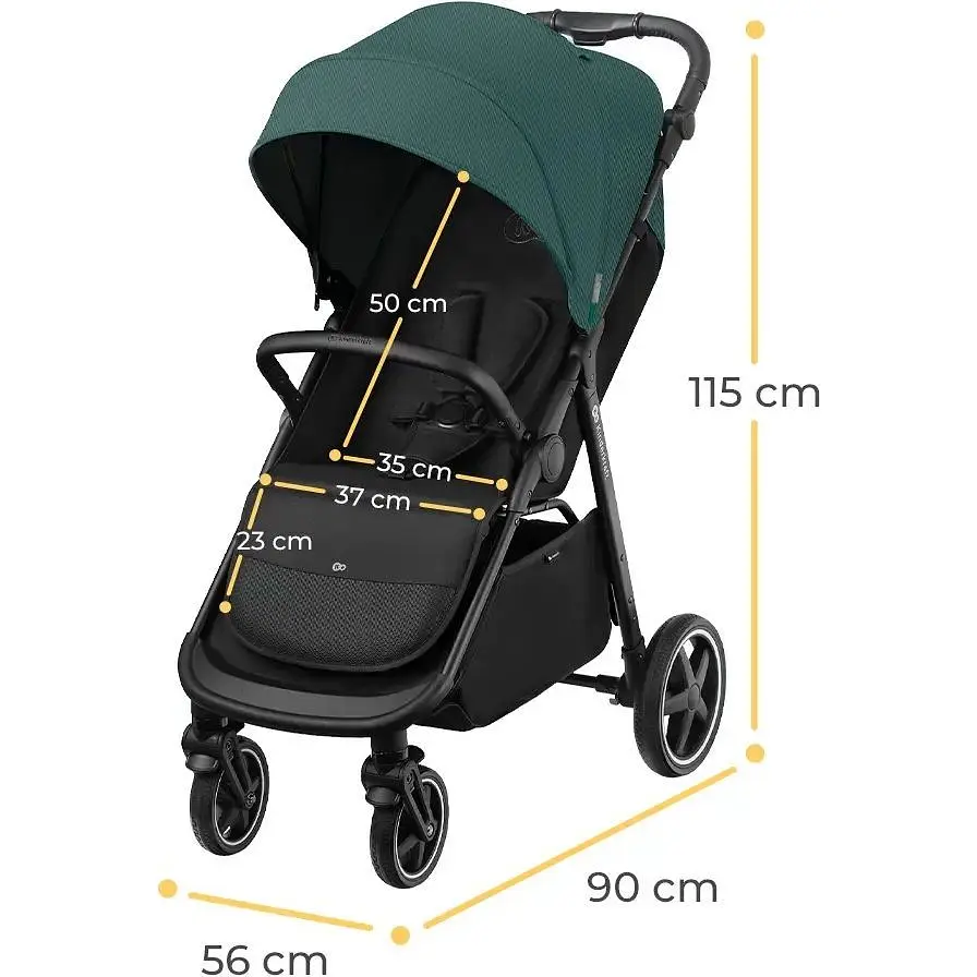Прогулочная коляска Kinderkraft Route зеленая (00-00305123) - фото 19