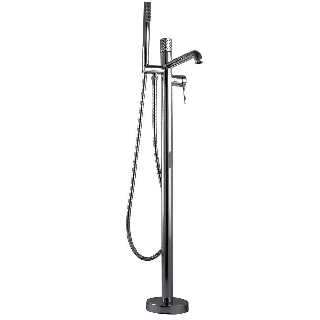 Змішувач для ванни TOPAZ LOFT TLF 32113R-H39-C підлоговий хромований для ретро хай-тек стилю з картриджем D35 - фото 6