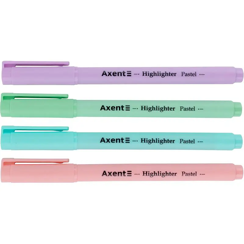Набір текстових маркерів Axent Highlighter Pastel клиноподібних 2-4 мм 4 шт. (2533-40-A) - фото 4