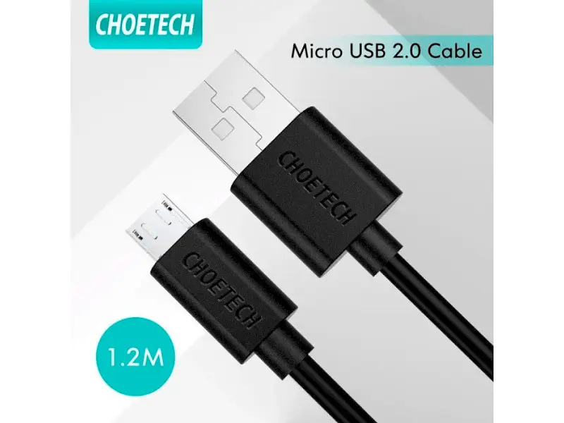 Кабель Choetech USB 2.0 to Micro USB 1.2m Black (AB003) - фото 5