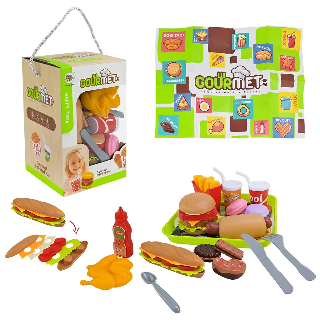 Ігровий набір імітації їжі фаст-фуд Simulation Toy Series (3602-3)