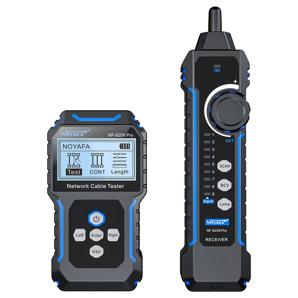Кабельний тестер Noyafa NF-8209 pro Мережний тестер кабелю, трасошукач, PoE тестер, вимірювання довжини кабелю (19405) - фото 3