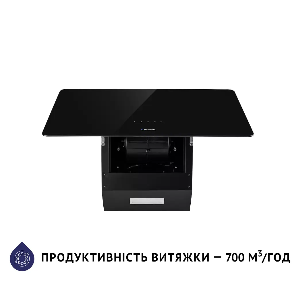 Вытяжка декоративная наклонная Минола HVS 6224 BL 700 LED - фото 5