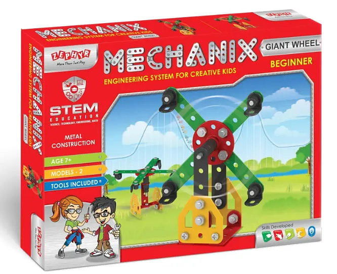 Конструктор Zephyr Mechanic Giant Wheel металевий розвивальний 2 моделі  - фото 4