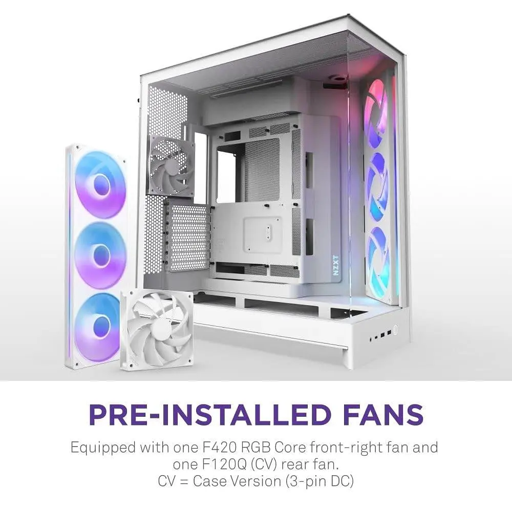 Корпус NZXT H9 Flow RGB Tempered Glass без БЖ White (CM-H92FW-R1) - фото 8