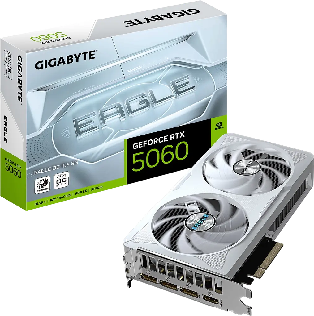 Відеокарта GeForce RTX 5060 8GB Gigabyte Eagle OC Ice (GV-N5060EAGLEOC ICE-8GD) - фото 4