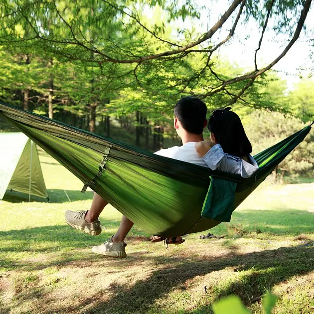 Туристичний гамак з москітною сіткою UKC Hammock Net зелений - фото 4