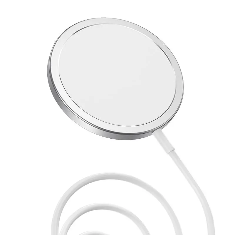 Бездротовий зарядний пристрій Hoco CW30 Pro Magnetic Wireless Fast Charger/MagSafe 15W Silver [70769] - фото 4