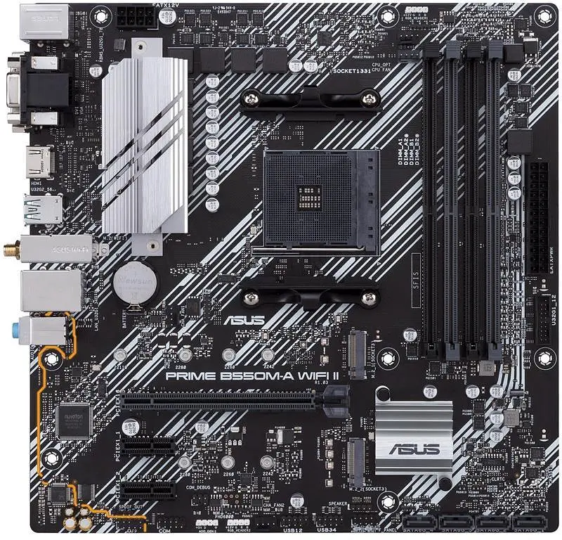 Материнська плата Asus Prime B550M-A WiFi II Socket AM4 - фото 2