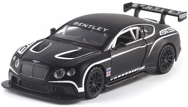 Колекційна металева модель автомобіля Автопром Bentley Continental GT3 з інерцією, світлом та звуком 1:32 - фото 5