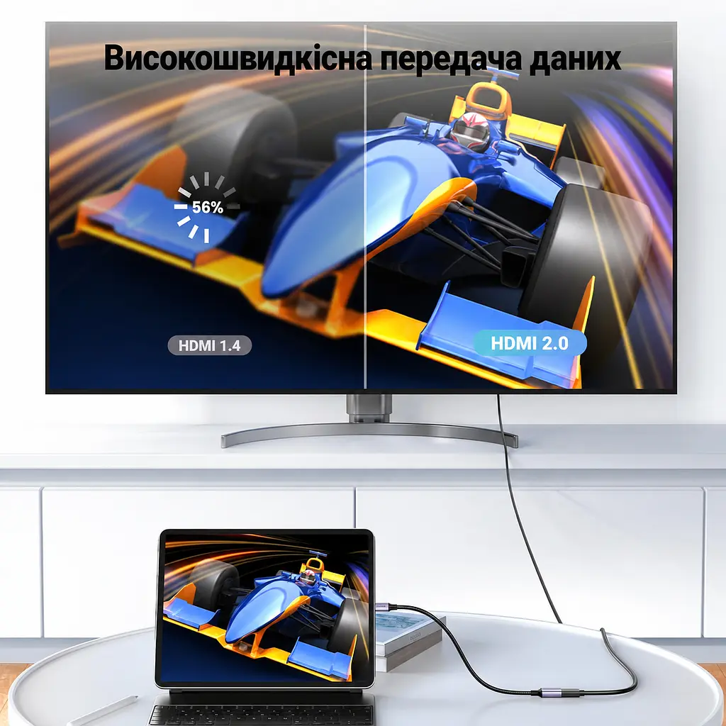 Відеоперехідник UGREEN HD149 Micro HDMI - HDMI 4K 60 Гц 0,25 м сірий (10553) - фото 8