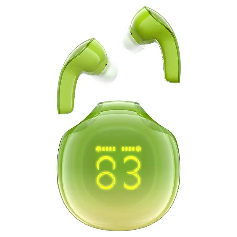 Бездротові навушники ACEFAST T9 Crystal (Air) color bluetooth earbuds зелені