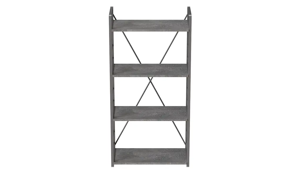 Этажерка 4/60 Ferrum-decor Серии Коннект 120x60x28 серый ДСП Бетон 16мм (FRD-105547) - фото 6