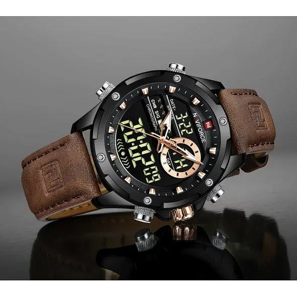 Тактичний водостійкий кварцовий годинник Naviforce Pride black - фото 4