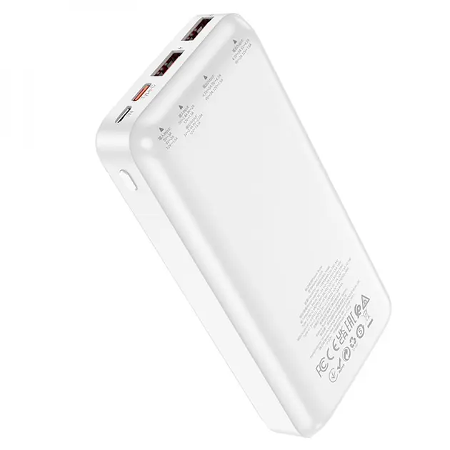 Зарядная мобильная батарея Hoco J101A 20000mAh PD20W+QC3.0 (22.5W) Белый - фото 2