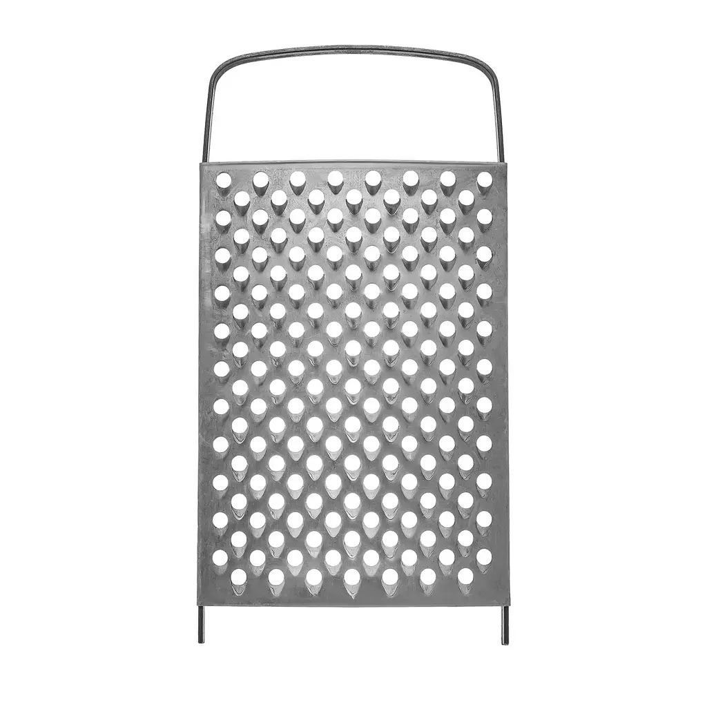 Тертка корморізка ручна кормова сталева для подрібнення коренеплодів з великими отворами 47х25 см, Хлібпром 83727