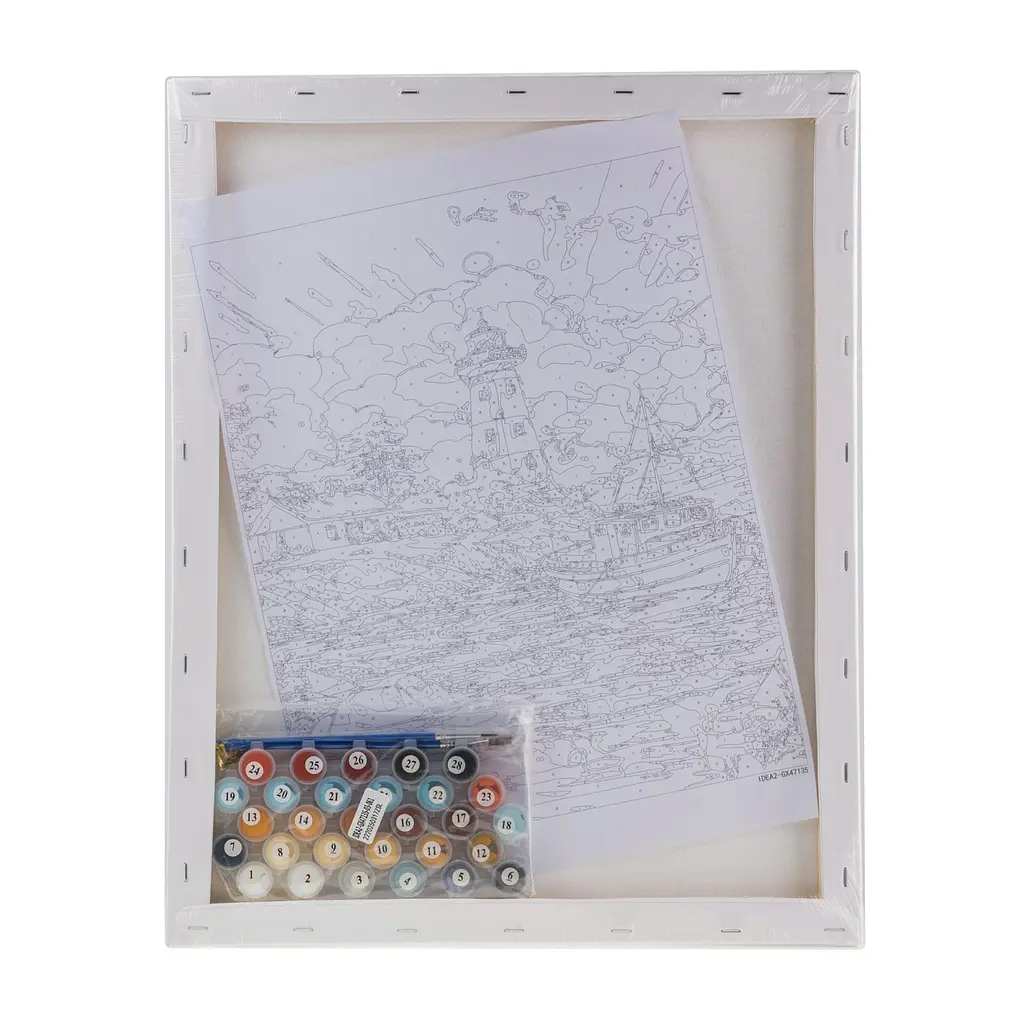 Набор для росписи "Маяк в лучах солнца" 40*50 см, IDEA2-GX47135, ТМ "99IDEAS" - фото 6