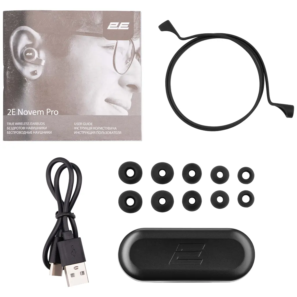 Навушники 2E Novem Pro True Wireless Waterproof Mic Black (2E-EBTWNPBK) - фото 10