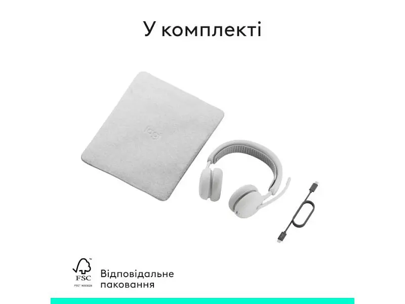 Навушники з мікрофоном Logitech Zone Wireless 2 ES Off-White (981-001508) - фото 5