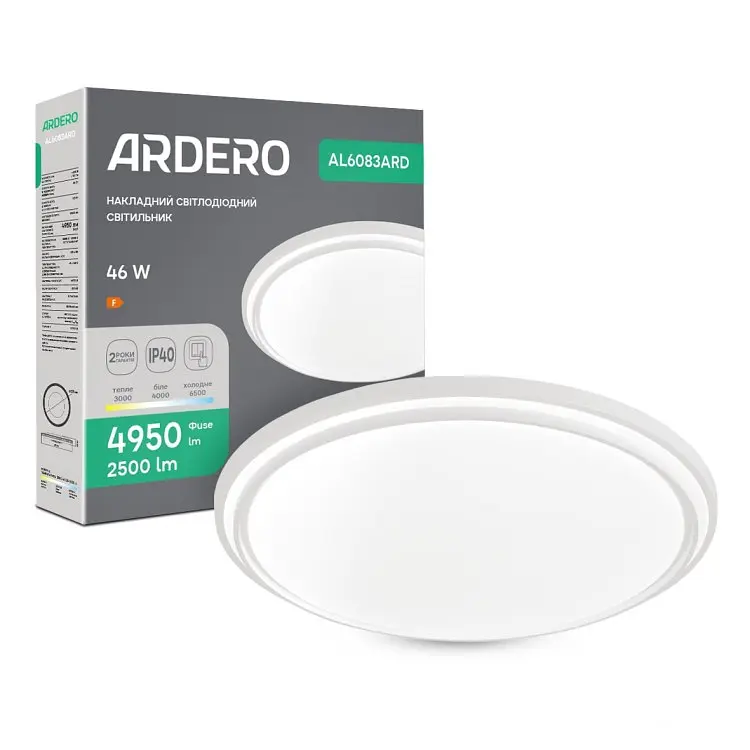 Світлодіодний накладний світильник Ardero AL6083ARD MARS 46Вт білий