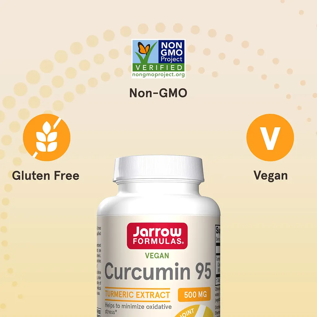Куркумін Jarrow Formulas Curcumin 95, 500 мг 60 капсул - фото 5