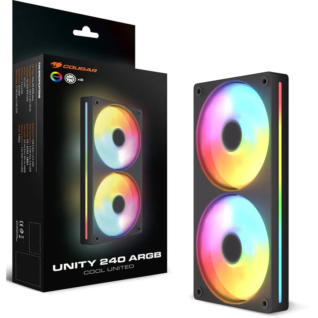 Корпусний вентилятор Cougar Unity 240 Reverse Blade ARGB Black (3MUN24RA1.0001) [176242] - фото 5