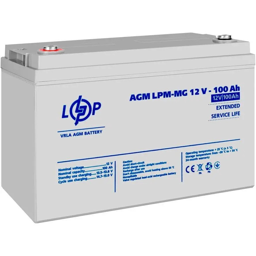 Аккумулятор LogicPower AGM-MG 12V/100Ah/1200Wh [3877] [109900] - фото 3