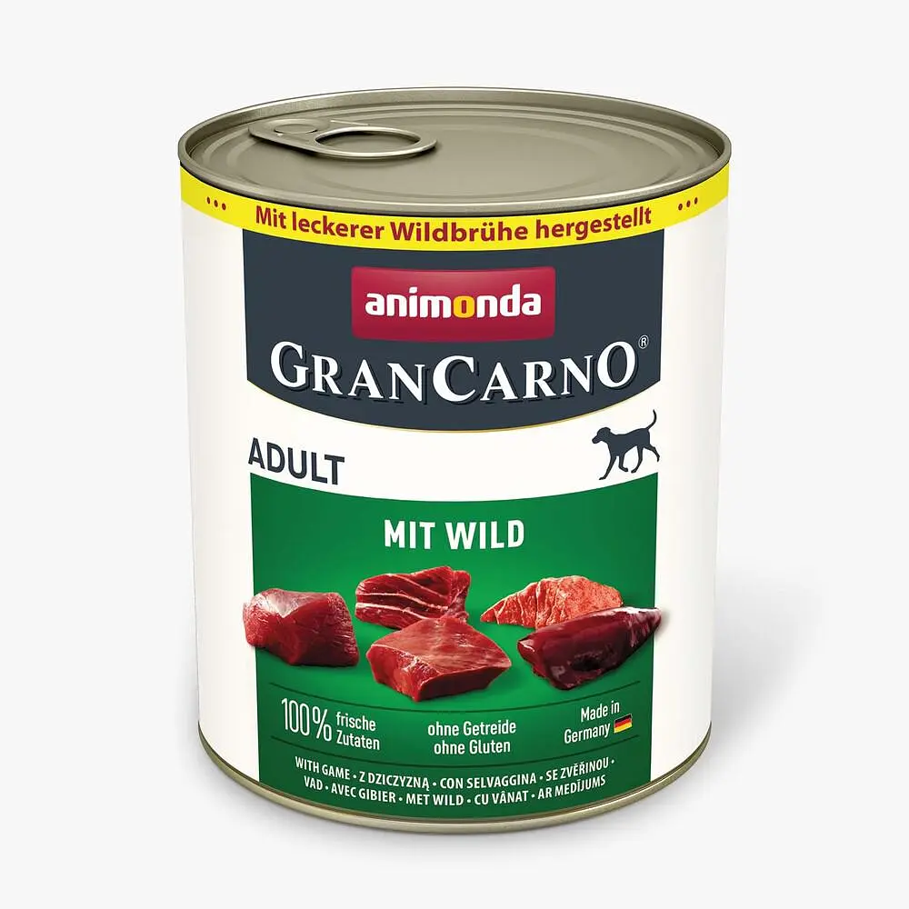 Вологий корм для собак Animonda Gran Carno Adult with game з дичиною 800 г (арт.82483)