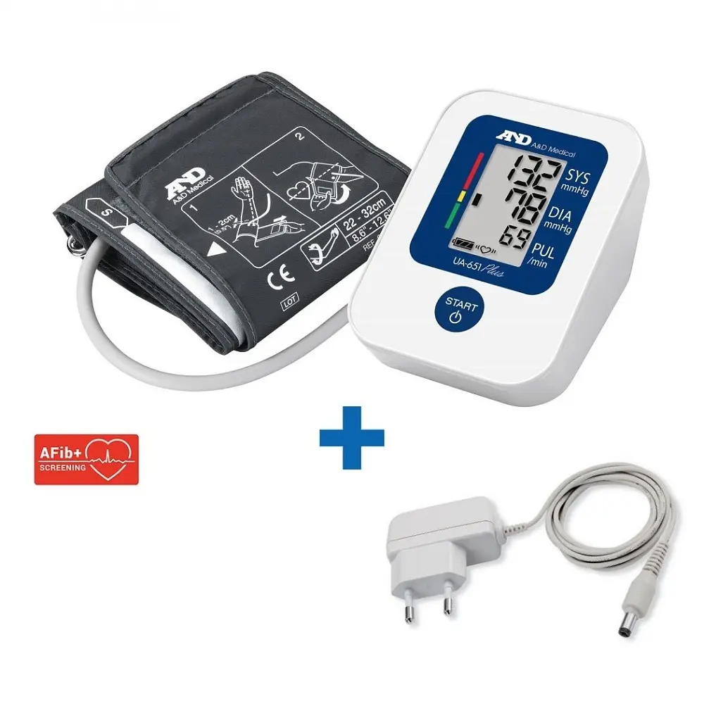 Тонометр AND UA-651 Plus AFIB+ с адаптером автоматический на плечо - фото 2