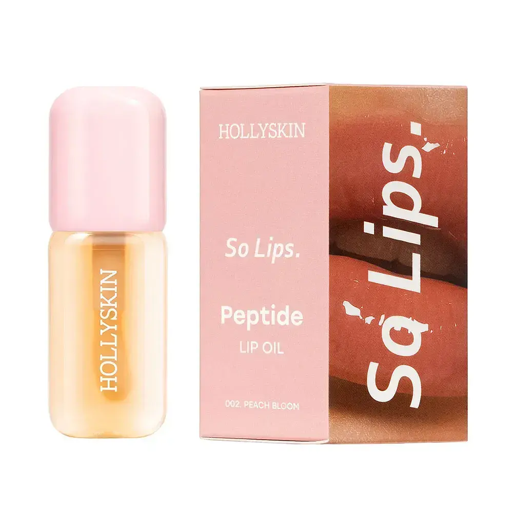 Зволожувальна олія для губ HOLLYSKIN So Lips Peptide Lip Oil №002 Peach Bloom, 4 мл