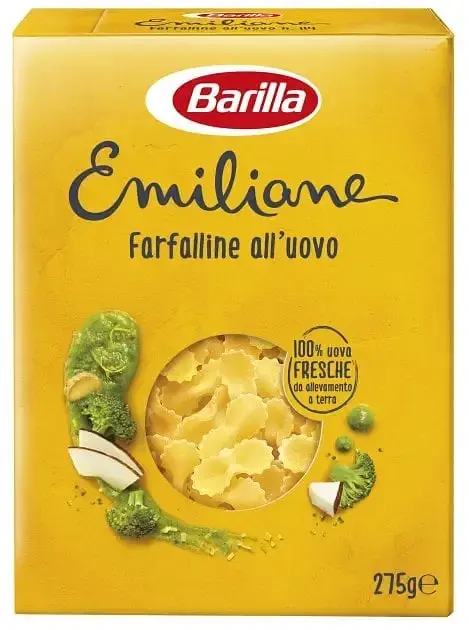 Макарони Barilla Emiliane Farfalline all' Uovo з яйцем 275г.