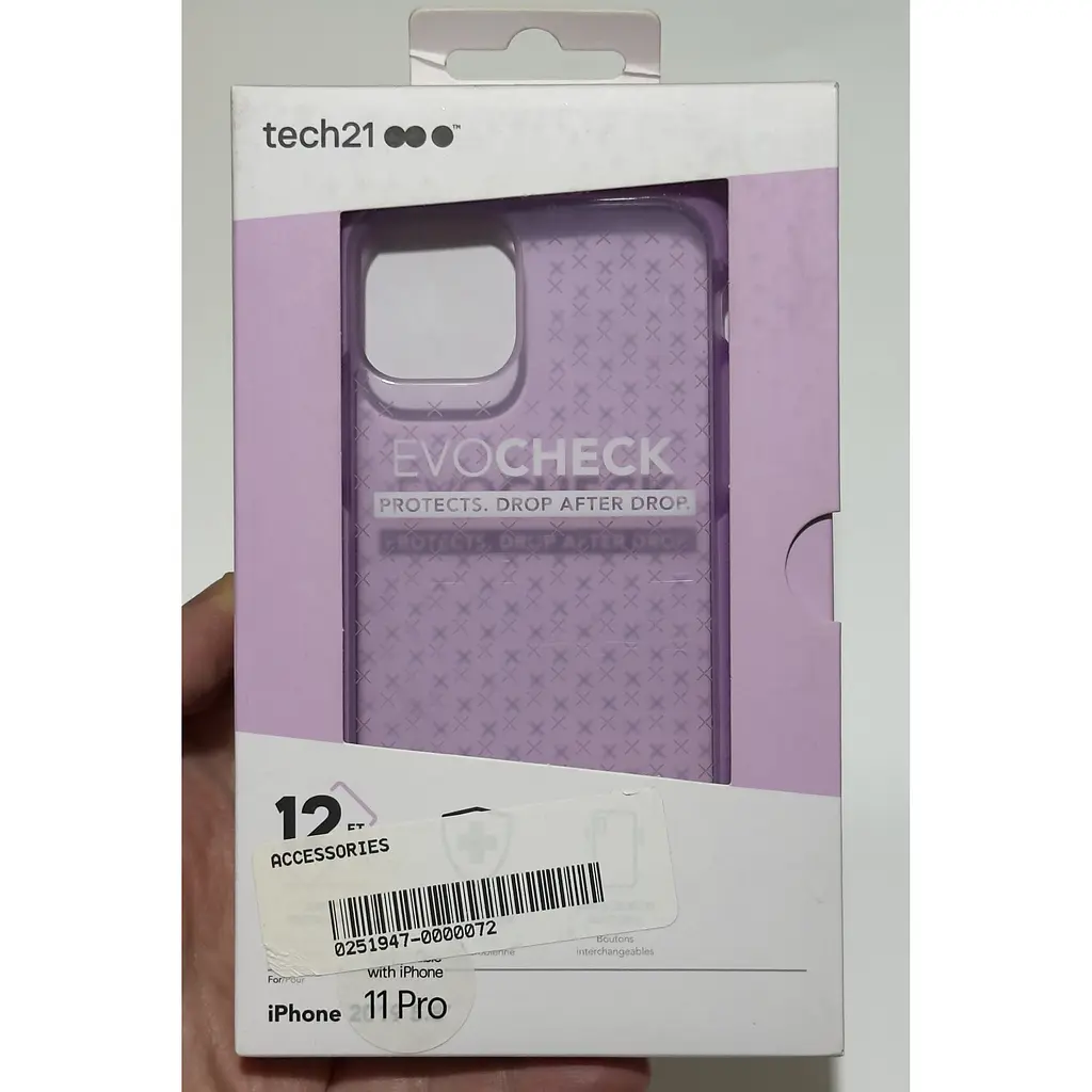 Противоударный чехол Tech21 Evo Check для iPhone 11 Pro (5.8")  Orchid T21-7862 - фото 2