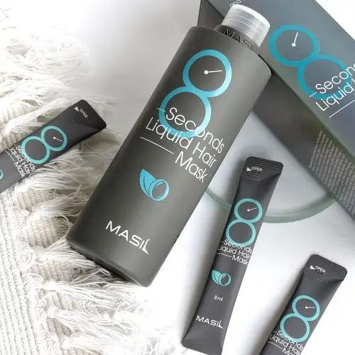 Маска для профессионального восстановления поврежденных волос 8 seconds salon liquid hair mask Masil 100 мл - фото 2