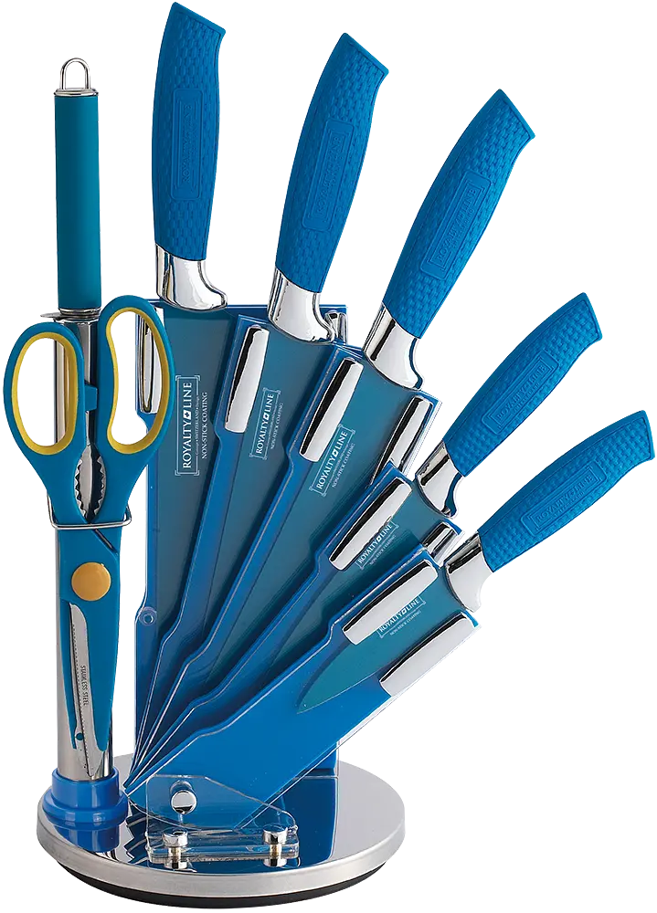 Набір ножів Royalty Line RL-BLU8-C blue