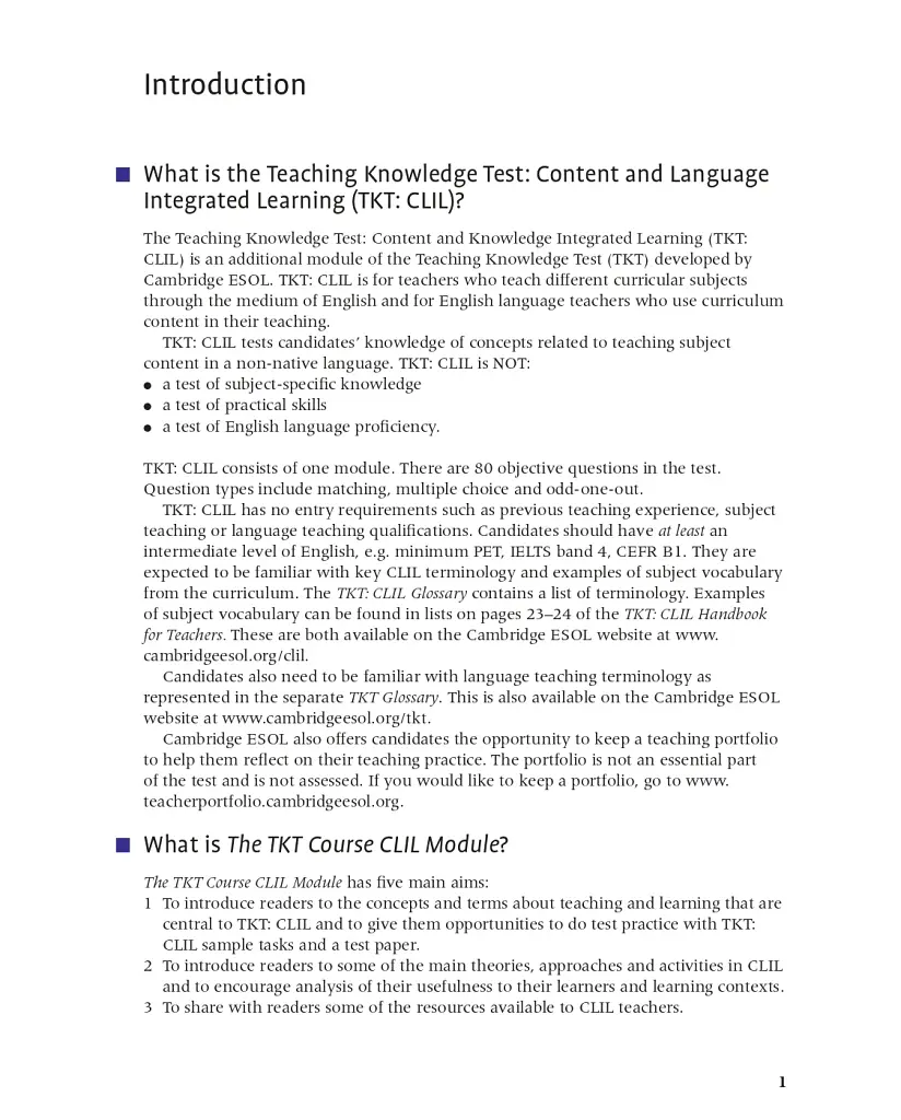 The TKT Course CLIL Module - фото 2