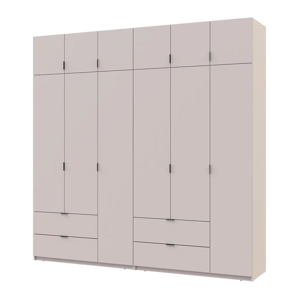 Розпашна Шафа для одягу Doros Лукас Кашемір 3+3 ДСП 240х50х240 (42005108)
