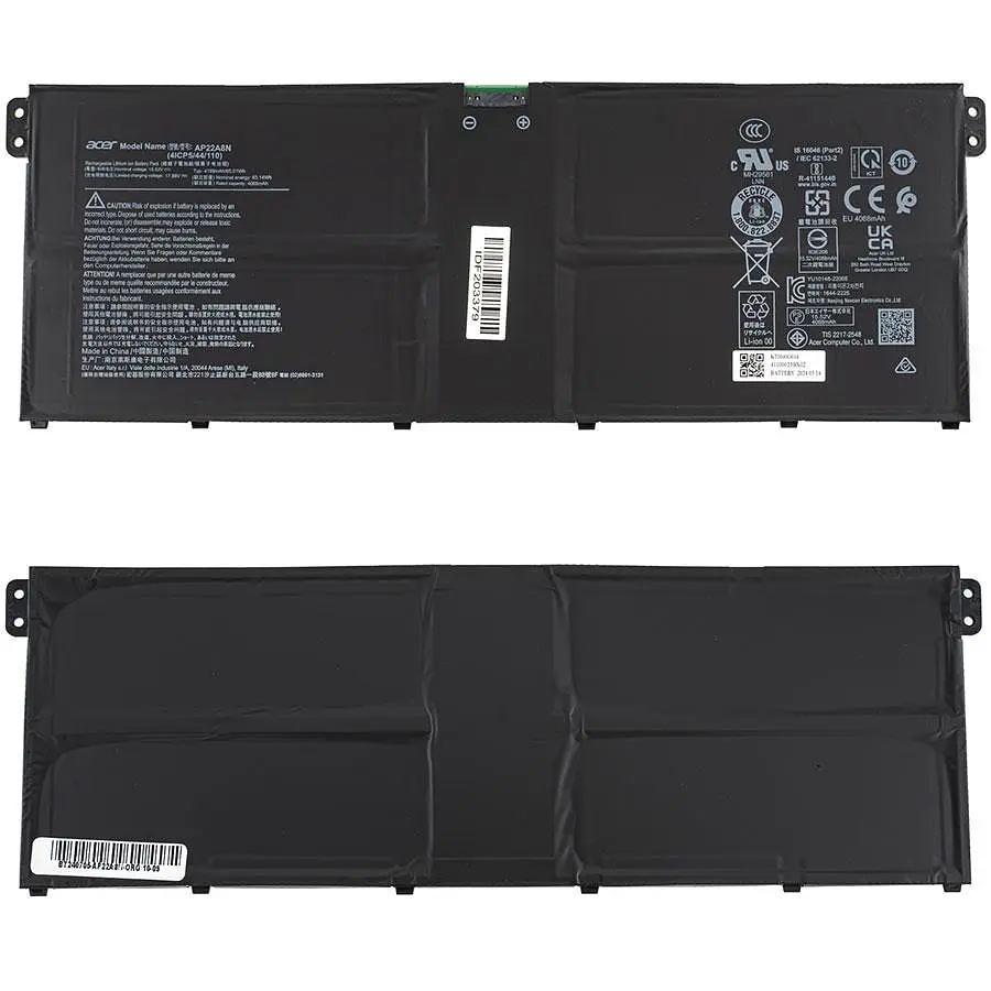 Батарея для ноутбука Acer AP22A8N (TM: P414RN-53; SW: SFG14-42) 15.52 4180mAh Чорний - фото 2