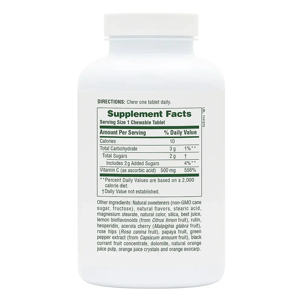 Вітаміни та мінерали Natures Plus Orange Juice Vitamin C 500 mg, 90 жувальних таблеток - фото 2
