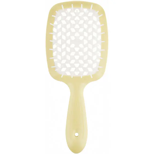 Щітка для волосся жовта з білим Superbrush Small Janeke
