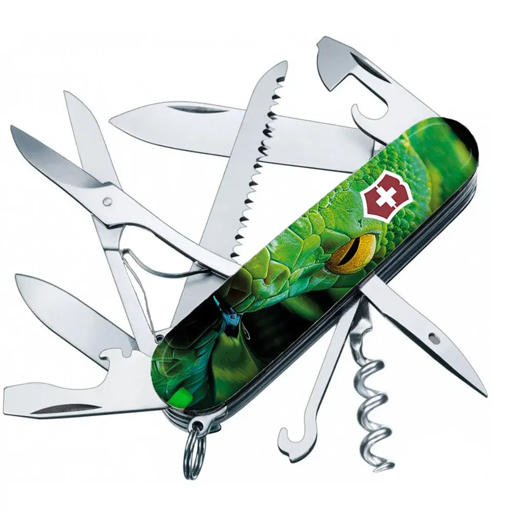 Ніж Victorinox Swiss Army Huntsman Zodiac. Зелена дерев'яна змія