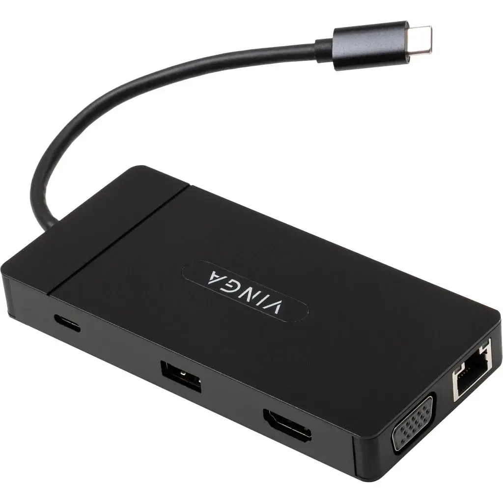 Концентратор Vinga USB-C 3.1 to VGA+HDMI+RJ45+3xUSB3.0+USB2.0+SD/TF+PD100W+Audio (VHYC10) - фото 5