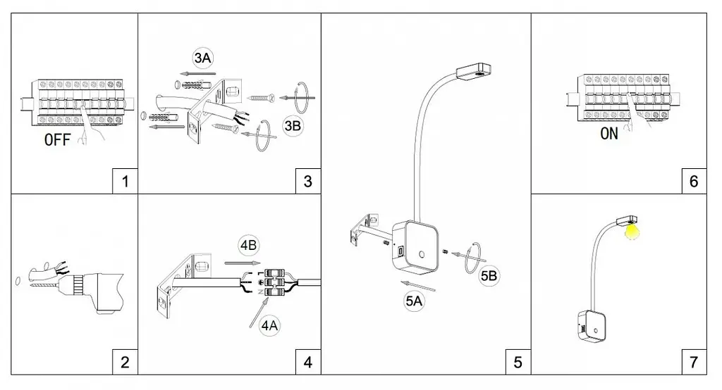 Бра с USB Kloodi DECO WA-SNAKE SQ565 3K BK - фото 4