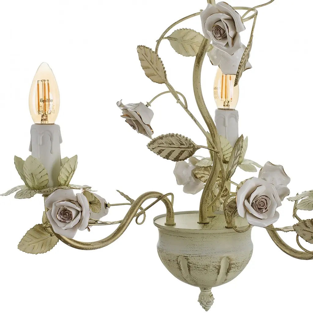 Люстра подвесная Brille свеча E14 40W WH (BKL-519S/3) - фото 5