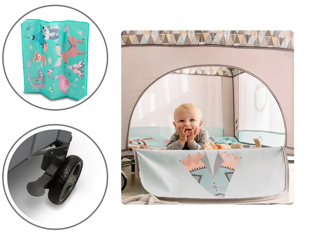 Манеж Lionelo Sofie Turquoise Scandi - фото 7